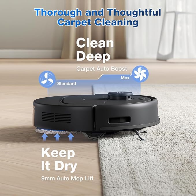 ECOVACS DEEBOT N30 Omni Robot Vacuum and Mop, 10000Pa Suction, TruEdge Adaptive - Image 5
