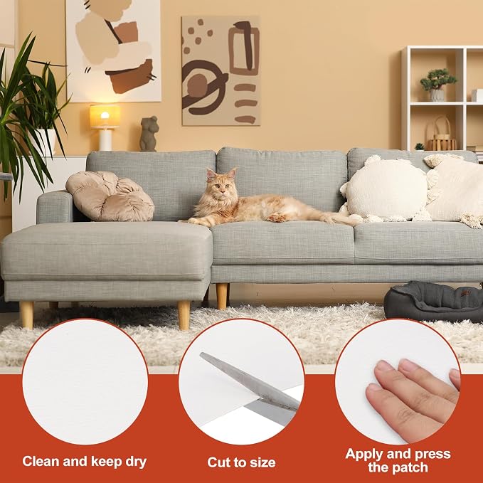 PATIKIL Leather Patches Tape for Furniture, 3.2 x 61 Inch Self Adhesive Vinyl - Image 3