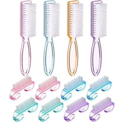 Patelai 12 Pcs Handle Grip Nail Brush Bulk Colorful Nail Scrubber Fingernail by Patelai
