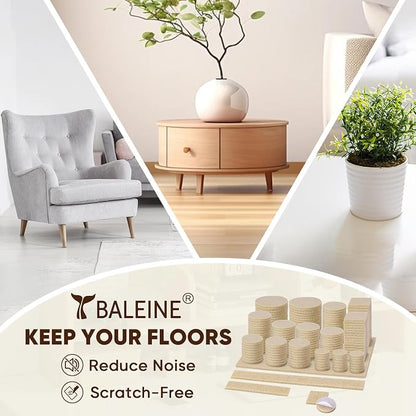 BALEINE 300PCS Felt Furniture Pads, Scratch-Reducing Floor Protectors - Image 6