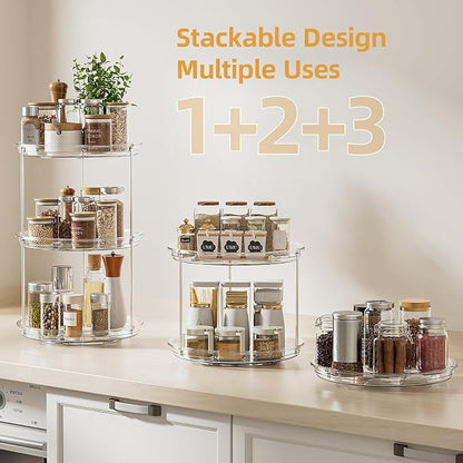 LAMU 2 Tier Lazy Susan Turntable Organizer - Image 3