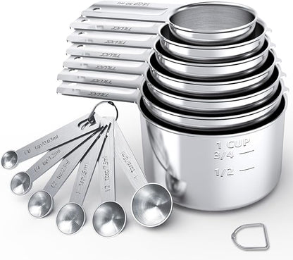 TILUCK Stainless Steel Measuring Cups & Spoons Set, Coffee Scoop Spoon by TILUCKBringsGoodLuck