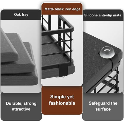 Wican Slate Guest Towel Holder Tray - Image 5