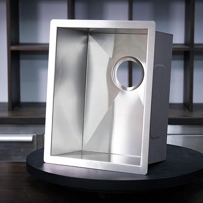 TORVA 14 x 18 Inch Undermount Kitchen Sink, Premium 304 Stainless Steel Bar Sink - 9 Inches Deep Basin Single Bowl Sink