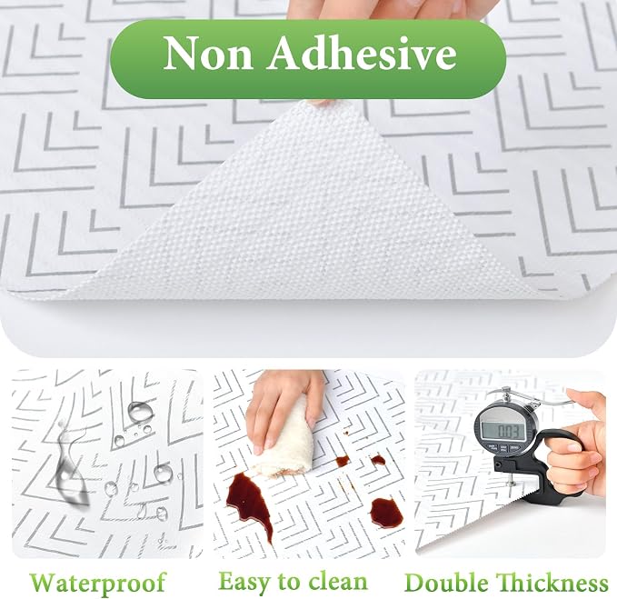 Shelf Liner for Kitchen Cabinets Non Adhesive Drawer Liner Non-Slip Thickened - Image 6