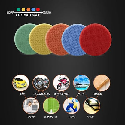 Buffing Sponge Pads, SPTA 5Pcs 6.5 Inch Face - Image 6