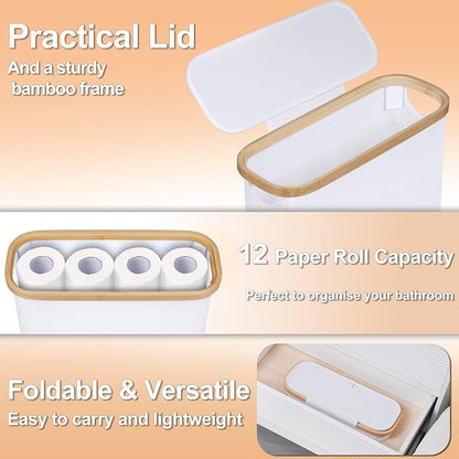 efluky Toilet Paper Basket 28L, Toilet Paper Holder - Image 3