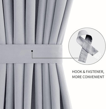DWCN French Door Curtains – Rod Pocket Thermal Blackout Curtain - Image 2