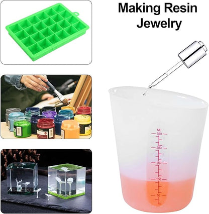 Silicone Measuring Cups, 500ml & 250ml Large Flexible Mixing Cups, 2 Cups Pour - Image 5