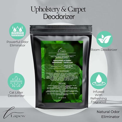 Peppermint Carpet Freshener Powder Refill 36 oz | Powerful Odor Eliminator - Image 3