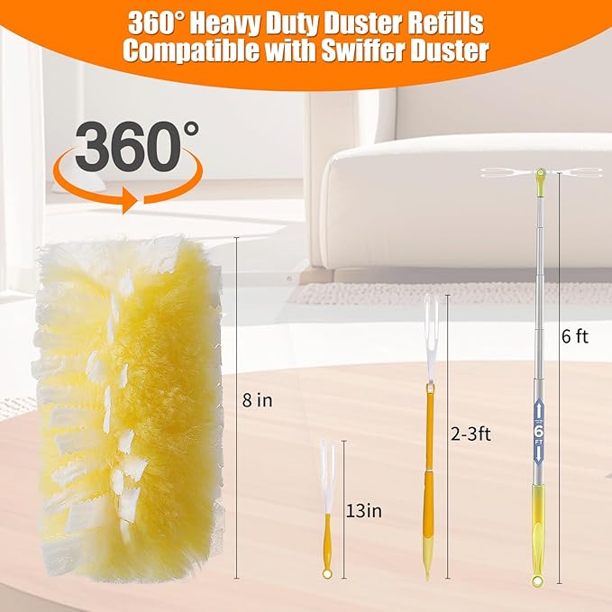 60 Count 360° Heavy Duty Duster Refills Compatible - Image 2