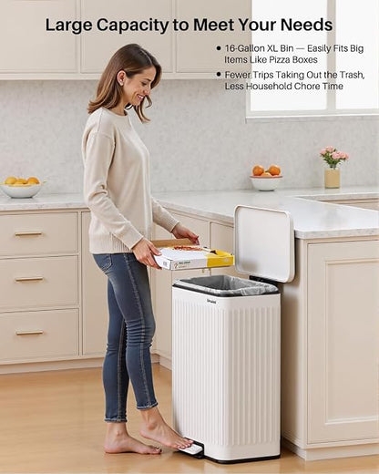 Lovewind 60 Liter/ 16 Gallon Stainless Steel Trash Can - Image 2