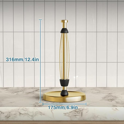 Paper Towel Holder Countertop, Stainless Steel, Weighted Base, Paper Towel Roll - Image 6