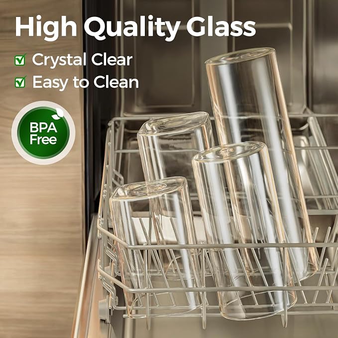ComSaf Glass Food Storage Jars Set of 6, Canisters Sets - Image 4