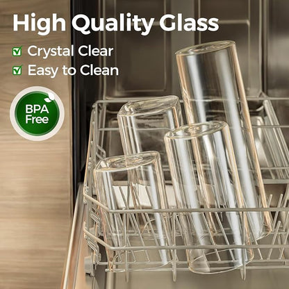 ComSaf Glass Food Storage Jars Set of 6, Canisters Sets - Image 4