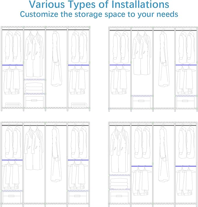 VIPEK V40 Wire Garment Rack Heavy Duty Clothes Rack - Image 7