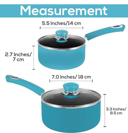 Utopia Kitchen Nonstick Stock Pot Saucepan Set - Image 2