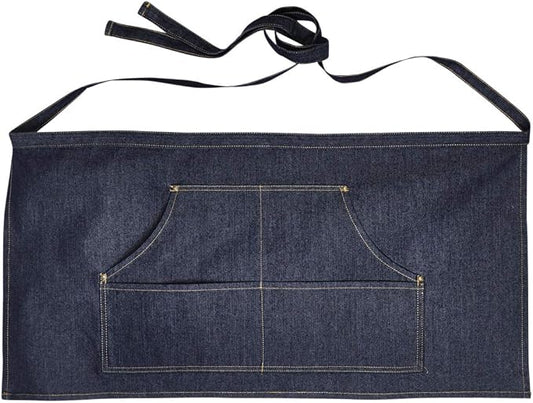 Unisex Jeans Stitch Denim Waist Apron OS INDIGO DENIM - Image 2