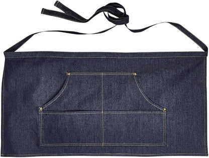 Unisex Jeans Stitch Denim Waist Apron OS INDIGO DENIM by Unknown