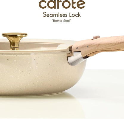 CAROTE 25PCS Ceramic Cookware Set, Pots and Pans set Non Stick, RV Kitchen - Image 7