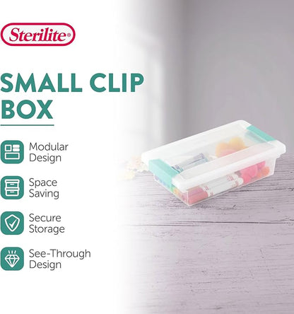 Sterilite 24-Pack Clip Box, Stackable Clear Plastic Bins - Image 2