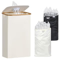 29 Gallons Recycling Bins for Kitchen, Indoor Recycle Bins with Lid, 110L Large Recycle bin with 2 Removeable Reusable Inner Bags, for Bottles Cans Glass Plastice Cartons(Beige)