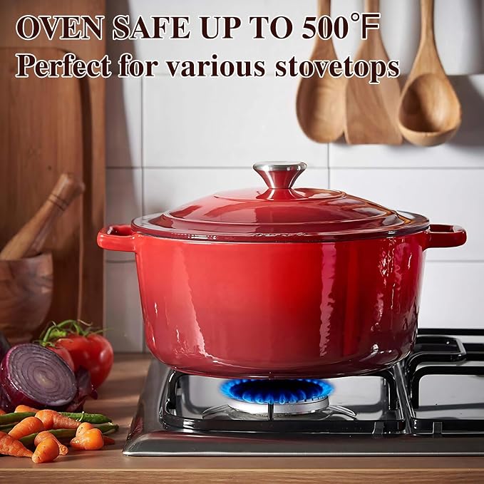 Umite Chef 7QT Enameled Cast Iron Dutch Oven - Image 7