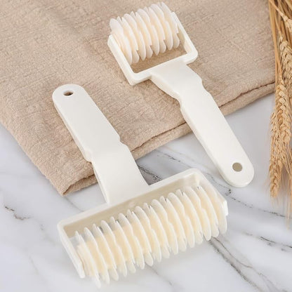 Lamoutor 2Pcs Lattice Roller Cutter Pastry Cutter Roller DIY Baking Tool - Image 3