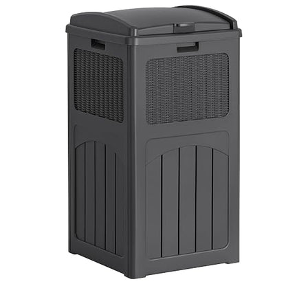 Flamaker 30 Gallon Trash Can, Resin Outdoor Garbage Can by Flamaker