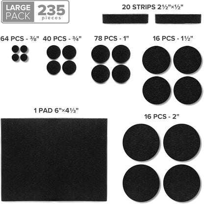 Felt Furniture Pads 235 PCS X-Protector! Huge Quantity of Black Furniture Pads - Image 5