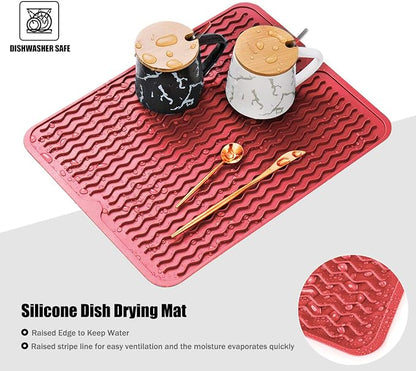 Large 24" x 18" Silicone Dish Drying Mat - Image 3