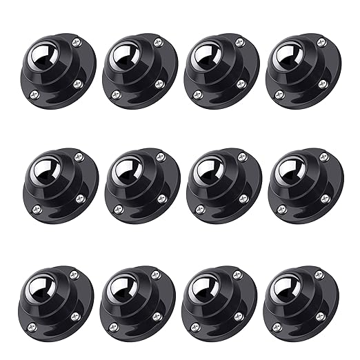 PlusRoc 12 Pack Self Adhesive Caster Wheels 1 Inch by PlusRoc