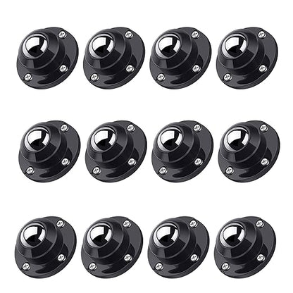 PlusRoc 12 Pack Self Adhesive Caster Wheels 1 Inch by PlusRoc