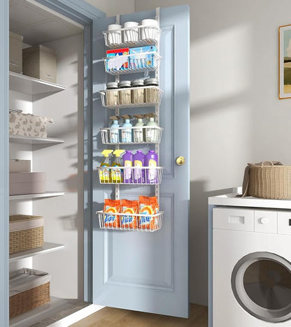 Mefirt 12 Inch Wide Narrow Over The Door Pantry Organizer, Pantry Organization - Image 8