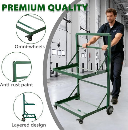 Recycling Cart, 2-Tier Recycle Bin Cart - Image 4