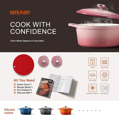 Overmont Enameled Cast Iron Dutch Oven - Image 6