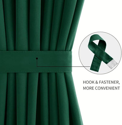 DWCN French Door Curtains – Rod Pocket Thermal Blackout Curtain - Image 2