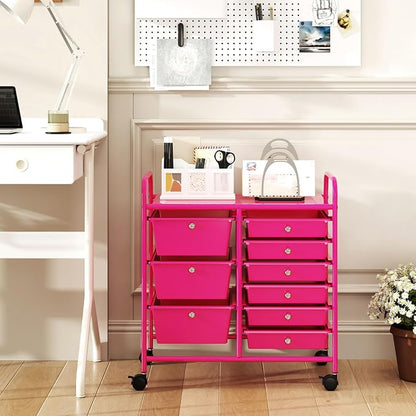 GOFLAME 9-Drawer Rolling Storage Cart, Mobile Utility Cart - Image 7