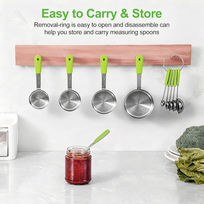 Bopei Measuring Cups and Spoons Set Stainless Steel 10 Piece - Image 5