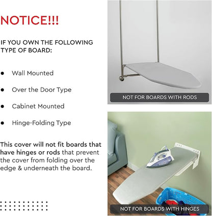 Encasa XO Ironing Board Cover and Pad 28"x12" - Image 9