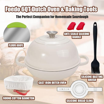 6QT Enameled Cast Iron Dutch Oven - Image 3