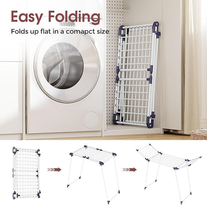 APEXCHASER Clothes Drying Rack Foldable, Large Drying Rack Clothing, Winged - Image 4
