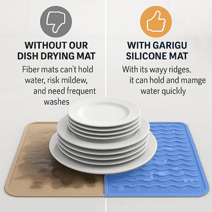 Silicone Drying Mat 16 × 12 – Royal Blue Non-Slip Sink Mat - Image 9
