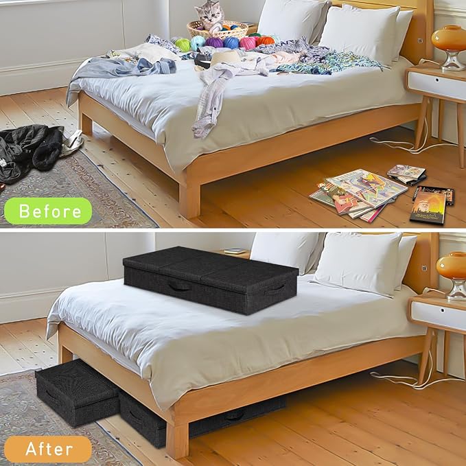 punemi Under Bed Storage Containers, Large Sturdy Under Bed Clothes Drawer - Image 7