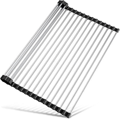 Tomorotec 17.7" x 12.5" Roll Up Dish Drying Rack Over Sink Drying Rack Sink by Tomorotec