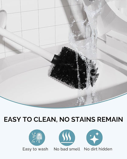 Toilet Brush and Holder Set, Stainless Steel Toilet Bowl Brush - Image 5