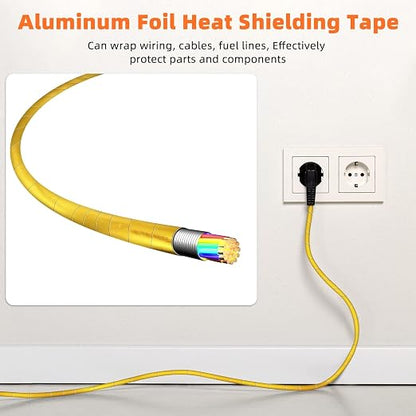 Zonon 2 Rolls Aluminum Foil Tape Heat Shield Tape Barrier Adhesive Reflective - Image 6