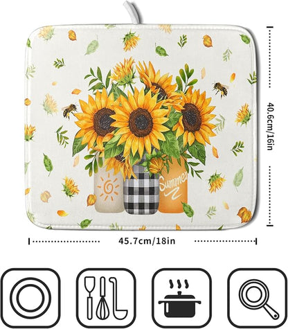 Giwawa Sunflower Vases Dish Drying Mat - Image 2