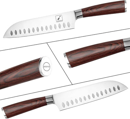 imarku Santoku Knife 7 inch Kitchen Knife Ultra Sharp Asian Knife Japanese Chef - Image 4
