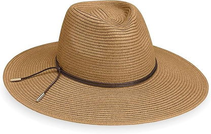 Wallaroo Hat Company Women’s Monetecito Fedora – UPF 50+ UV Protection, Wide Brim, Medium Size, Packable, Adjustable Sun Hat
